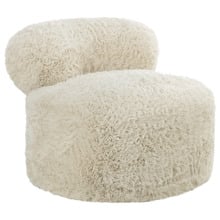 Dolly Faux Fur Swivel Accent Chair